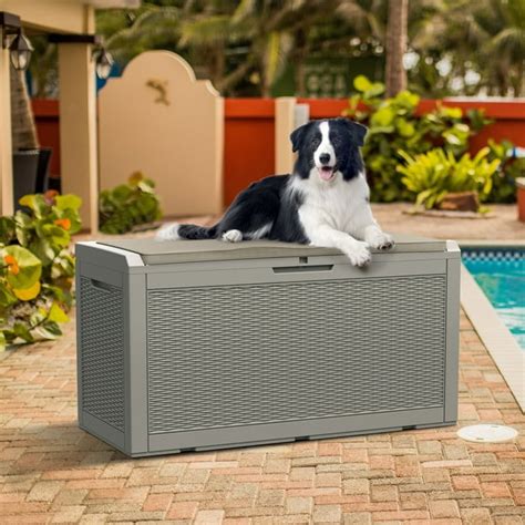 waterproof metal lockable storage box|100 gallon waterproof deck box.